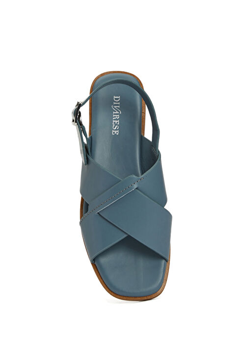 Mavi Kadın Deri Sandalet - Görsel 5