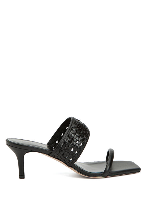 Siyah Kadın Deri Terlik - Görsel 2