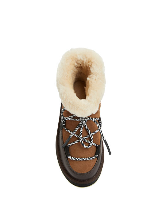 Blurred Micro Taba Kadın Deri Bot - Görsel 5