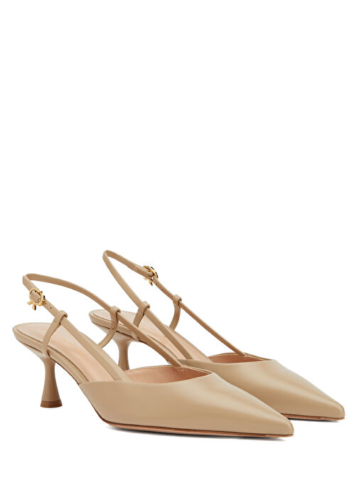 Kum Deri Topuklu Ayakkabı - Görsel 3