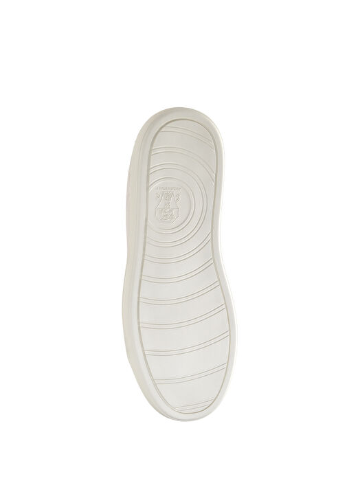 Beyaz Logo Detaylı Erkek Deri Sneaker - Görsel 6
