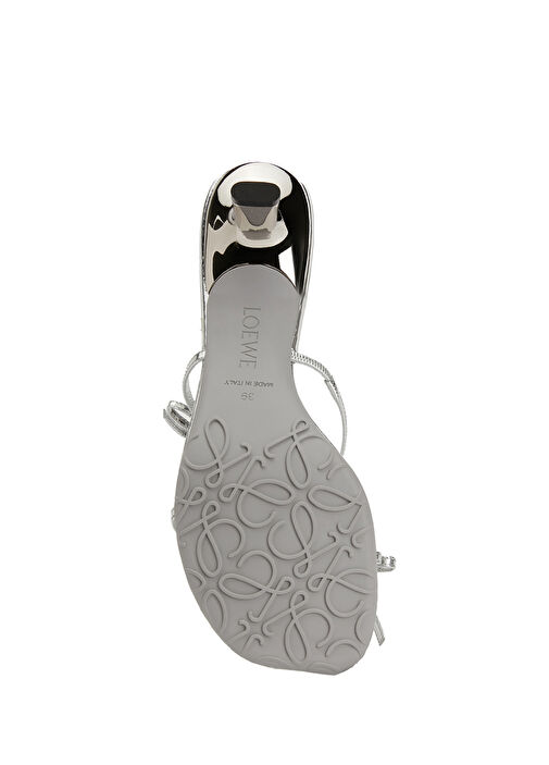 Petal Silver Fiyonk Detaylı Kadın Deri Sandalet - Görsel 6