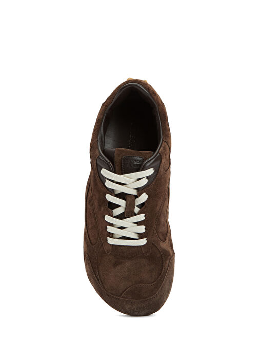 Kahverengi Kadın Deri Sneaker - Görsel 5