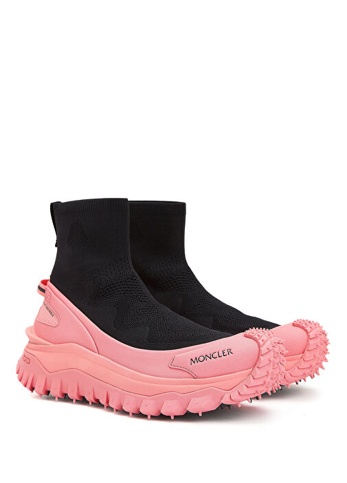 Trail Grip Siyah Pembe Çorap Formlu Kadın Sneaker - Görsel 3