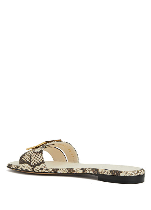 Kahverengi Kadın Deri Terlik - Görsel 4