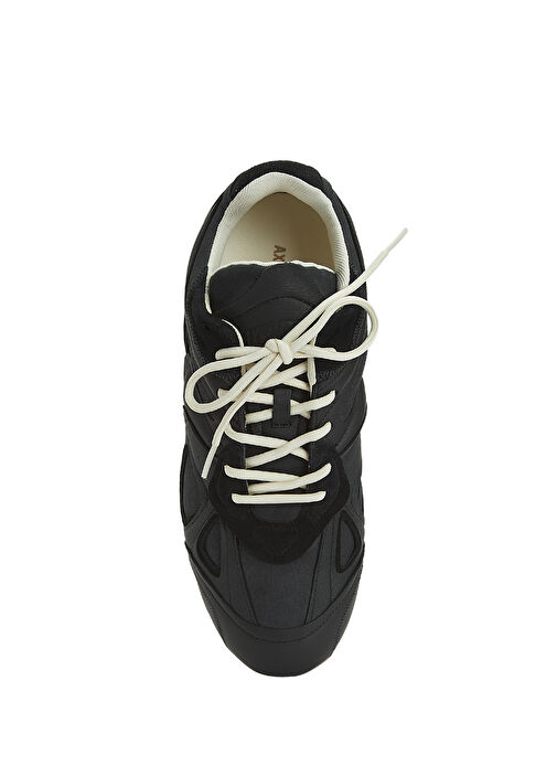 Siyah Erkek Deri Sneaker - Görsel 5