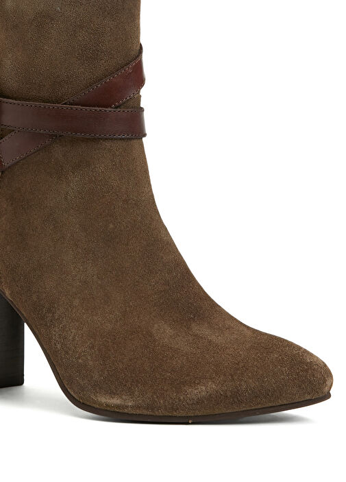 Kahverengi Kadın Deri Bot - Görsel 7