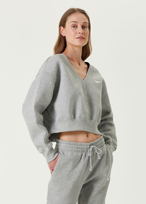 Nike sweater crop top best sale