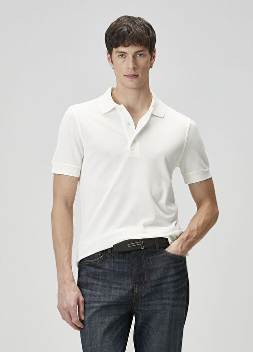Tom Ford - Beyaz Polo Yaka T-shirt - Beyaz