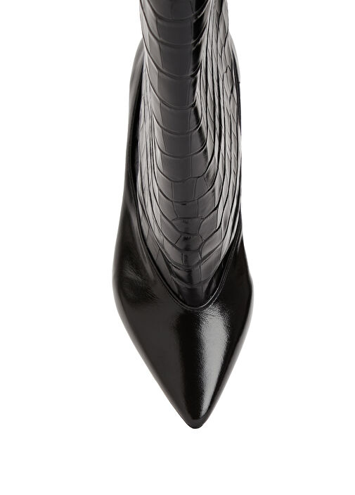 Siyah Kadın Deri Çizme - Görsel 5