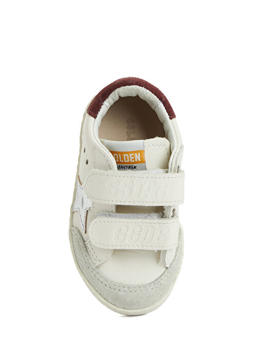 Old School Beyaz Unisex Çocuk Deri Sneaker - Görsel 5