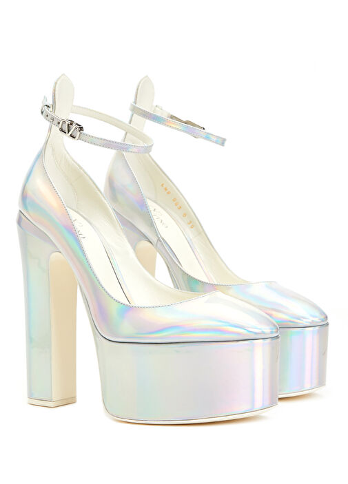 Tan-Go Silver Topuklu Ayakkabı - Görsel 3