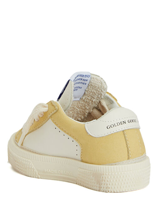 May Beyaz Unisex Çocuk Deri Sneaker - Görsel 4