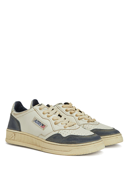 AVLM LS07 Lacivert Beyaz Erkek Deri Sneaker - Görsel 3