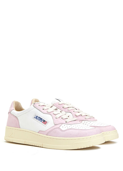 Pembe Kadın Deri Sneaker - Görsel 3