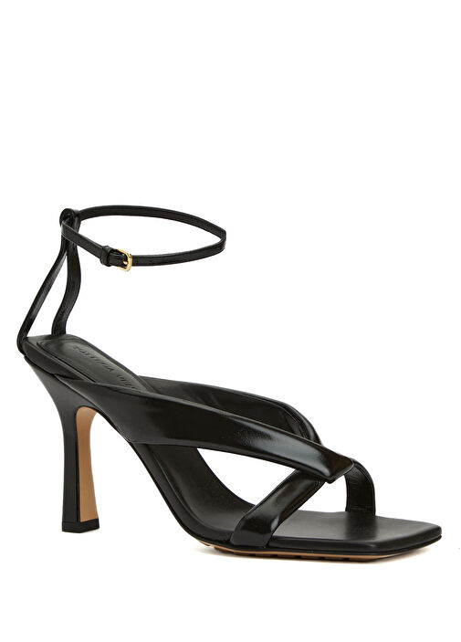 Riva Siyah Kadın Deri Sandalet - Görsel 3