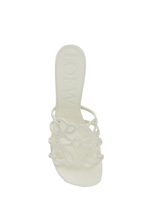 x Paula's Ibiza Beyaz Kadın Deri Terlik - Görsel 5