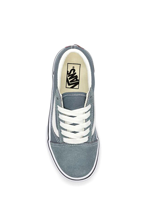 Old Skool Koyu Yeşil Unisex Çocuk Deri Sneaker - Görsel 3