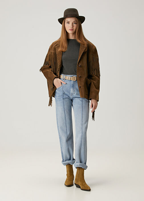 Isabel Marant Nadege High-Rise Straight-Leg Denim Jeans