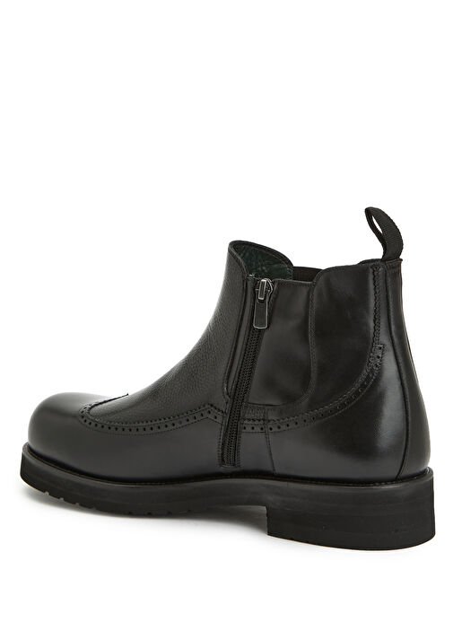 Siyah Erkek Deri Bot - Görsel 4