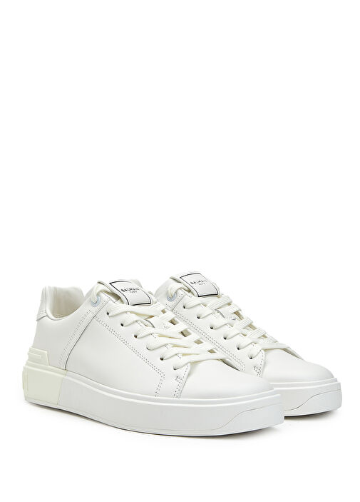 B Court Beyaz Kadın Deri Sneaker - Görsel 3