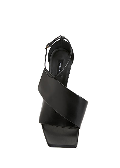 Siyah Kadın Deri Sandalet - Görsel 5