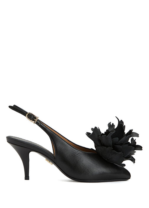 Gema Siyah Deri Topuklu Ayakkabı - Görsel 2