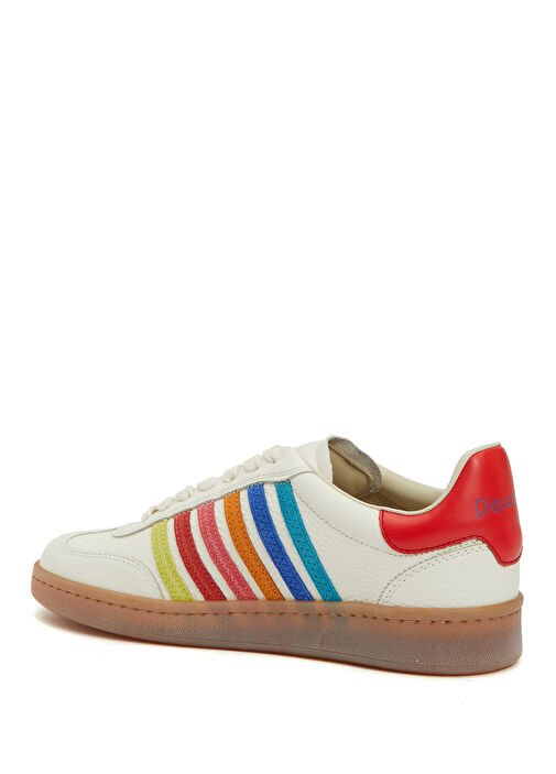 Çok Renkli Kadın Deri Sneaker - Görsel 4