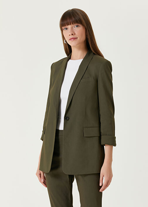 Theory Khaki Linen Blazer