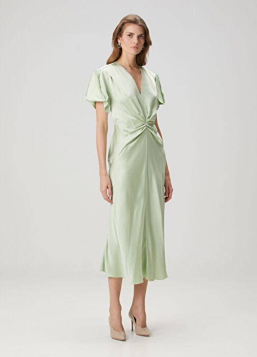 Victoria Beckham - Light Green Midi Dress