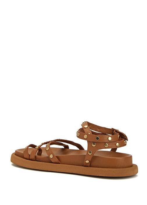 Taba Kadın Süet Sandalet - Görsel 4