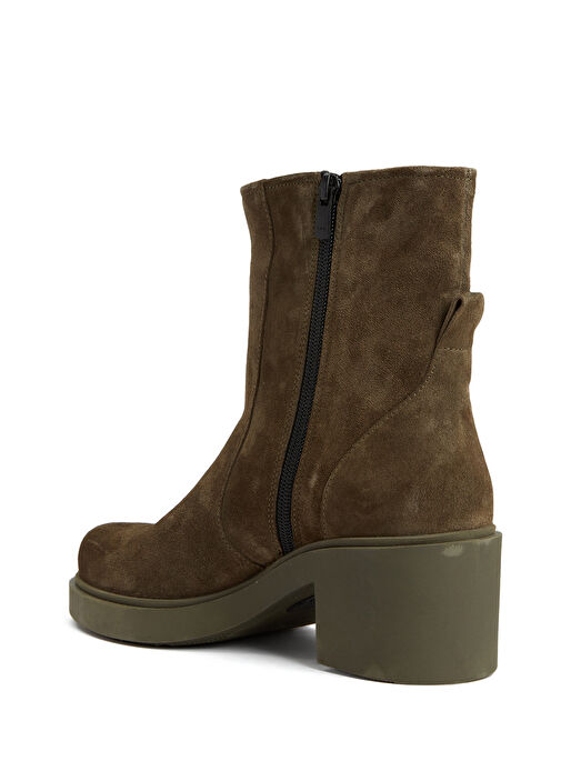 Haki Kadın Deri Bot - Görsel 4