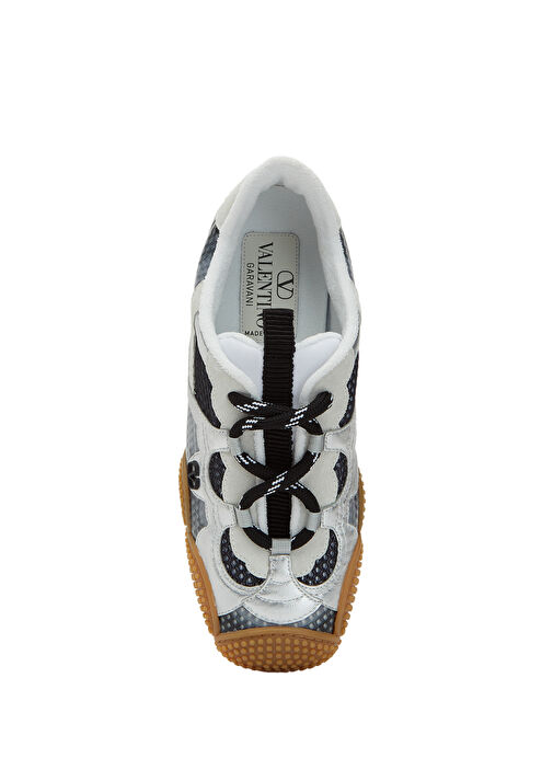 Amphibia VLogo Siyah Silver Kadın Deri Sneaker - Görsel 5