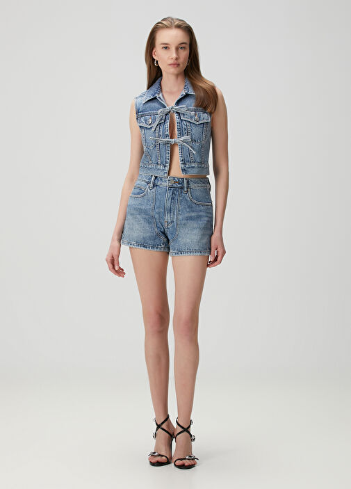 【関税&送料込】Alexander Wang Embellished Denim Vest Alexander Wang Embellished Denim Vest | italist