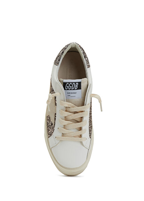 Beyaz Logolu Unisex Çocuk Deri Sneaker - Görsel 5