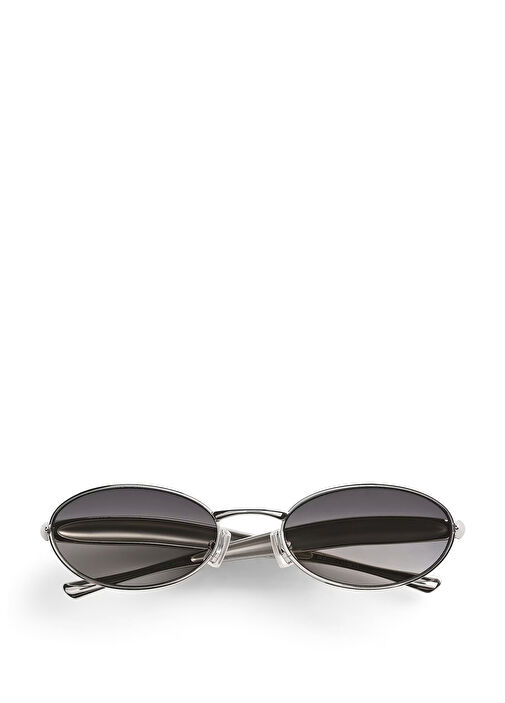 Bottega Veneta Gümüş Kadın Sardine Oval Silver Kadın Güneş Gözlüğü