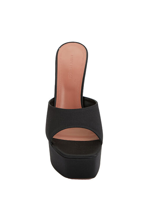 Dalida Siyah Kadın Deri Terlik - Görsel 5