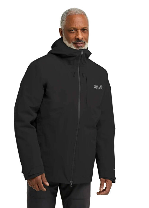 Jack Wolfskin Siyah Erkek Icecape 3in1 Down Rds Siyah 3'ü 1 Arada