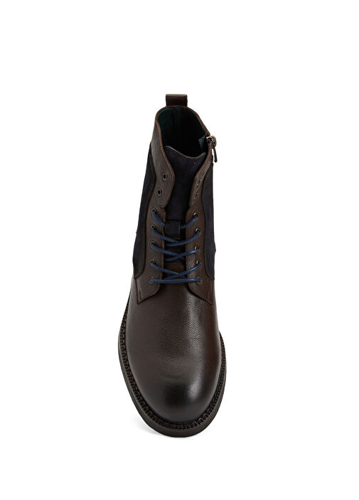 Kahverengi Bağcıklı Erkek Deri Bot - Görsel 5