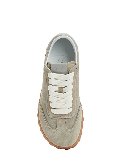 Bej Erkek Deri Sneaker - Görsel 5