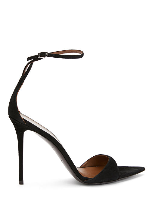 Intrigo Siyah Süet Topuklu Sandalet - Görsel 2