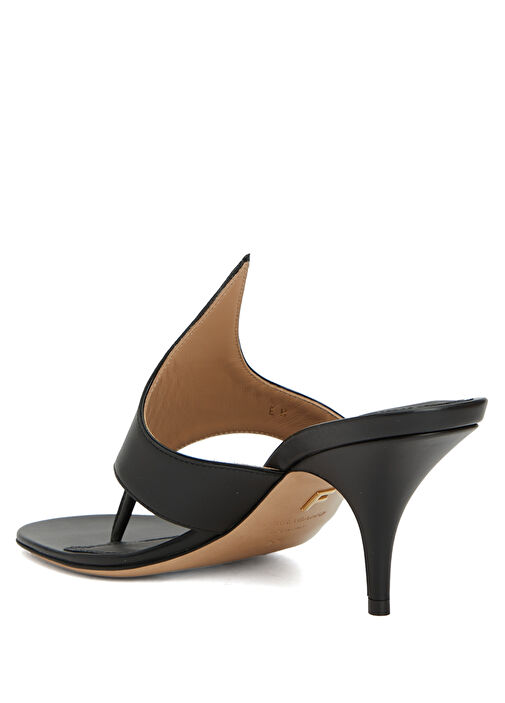 Siyah Kadın Deri Terlik - Görsel 4