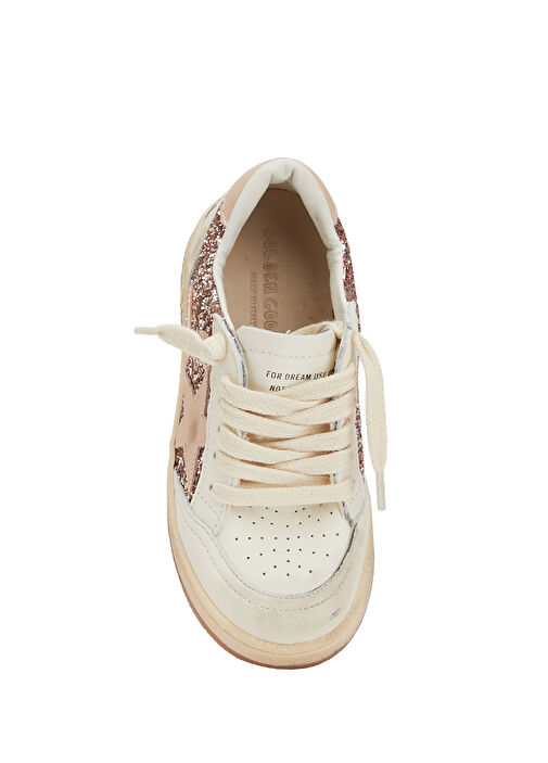 Ball Star Pembe Beyaz Unisex Çocuk Deri Sneaker - Görsel 5