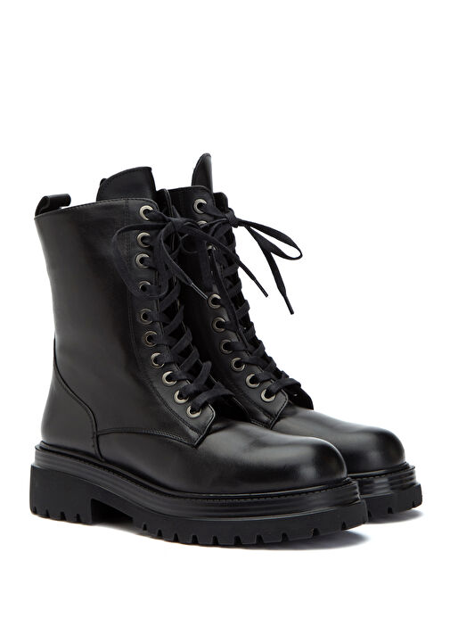 Siyah Kadın Deri Bot - Görsel 3