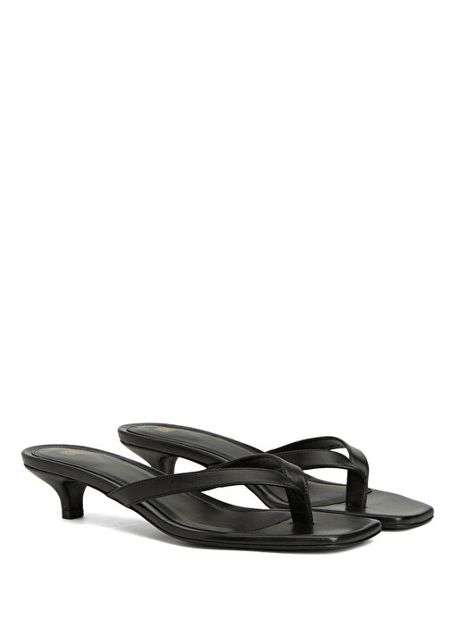 Siyah Kadın Deri Terlik - Görsel 3