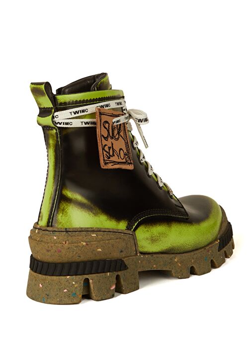 Boson Yeşil Çocuk Deri Bot - Görsel 3