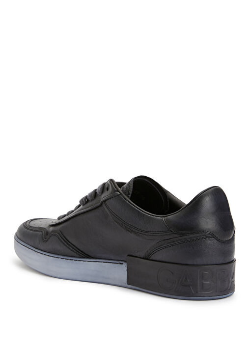Siyah Erkek Deri Sneaker - Görsel 4