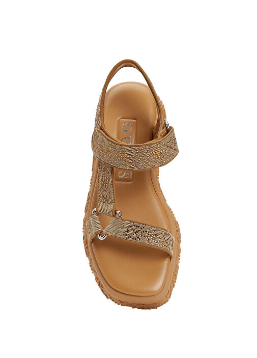 Lode Bej Kahverengi Kadın Sandalet - Görsel 5