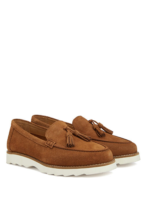 Tütün Kadın Deri Loafer - Görsel 3