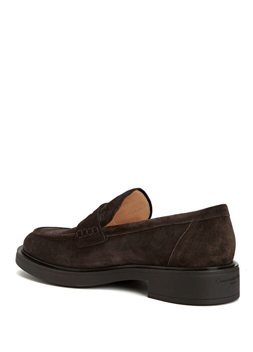 Kahverengi Kadın Süet Loafer - Görsel 4